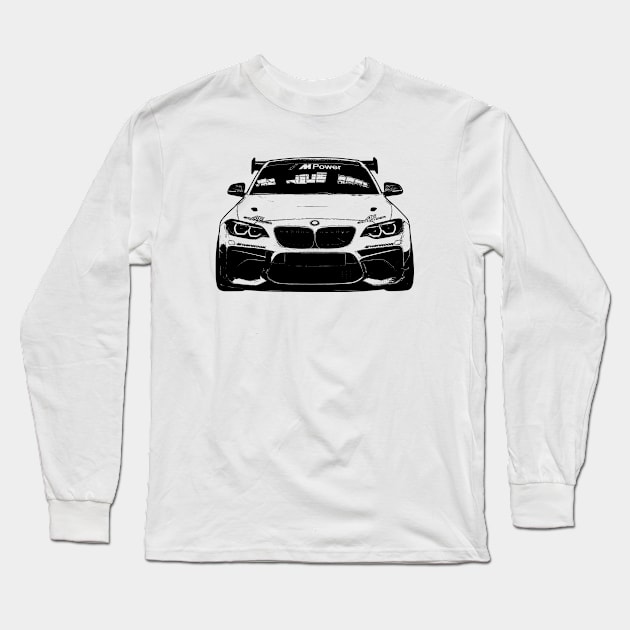 BMW M2 Racing Sketch Art Long Sleeve T-Shirt by KAM Std